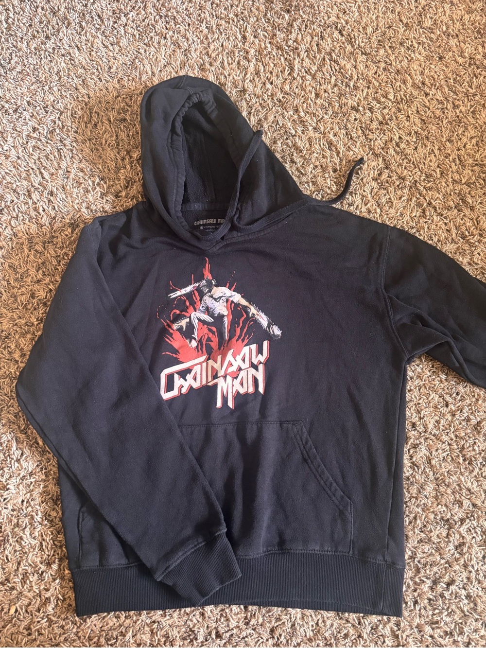 Hot Topic Black Hoodie with Red & White Graphic